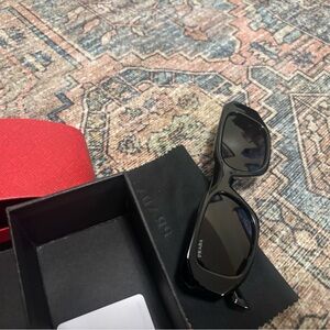 Prada Glossy Black Cat-Eye Sunglasses